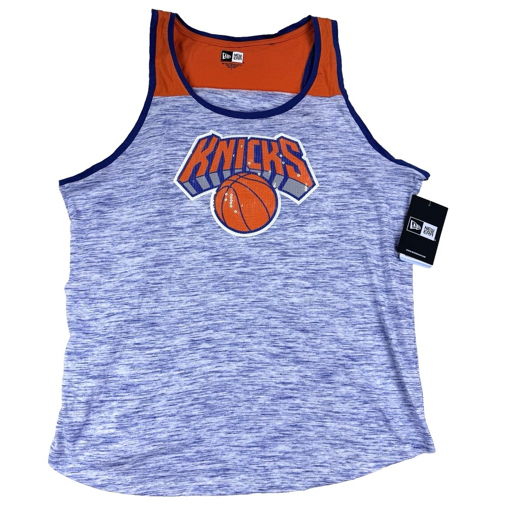 NWT Womens New York Knicks Tank Top Sleeveless Shirt Sequence Blue NBA Size XL